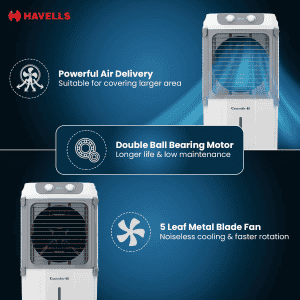 Havells Convertible Desert Air Cooler | 80 L | Grey
