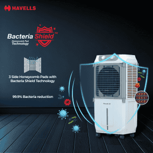 Havells Convertible Desert Air Cooler | 80 L | Grey