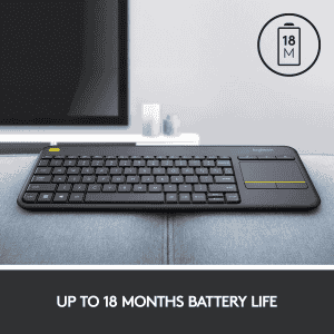 Logitech K400 Plus Wireless Touch Keyboard | Black