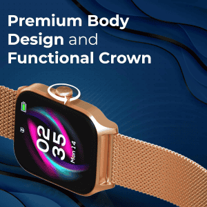 Titan Zeal Smartwatch | AMOLED | BT Calling | Rose Gold Mesh