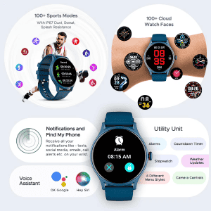 boAt Primia Celestial Smartwatch | Cyan Blue
