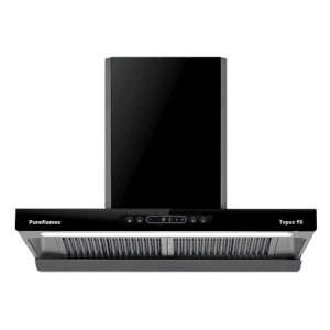 Pureflames Topaz 90 Chimney | 90 cm | dark grey body