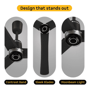 Atomberg Renesa Elite Ceiling Fan | 1200 mm | Remote Control & LED Indicators | Midnight Black