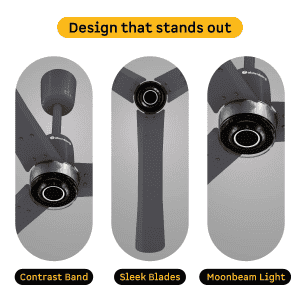 Atomberg Renesa Elite Ceiling Fan | 1200 mm | BLDC  with Remote Control & LED Indicators | Pebble Grey