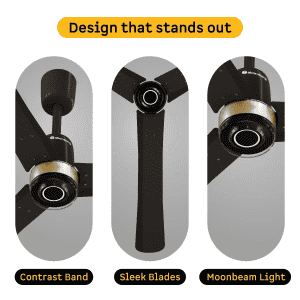 Atomberg Renesa Elite Smart | 1200 mm | BLDC Ceiling Fan with Remote Control & LED Indicators | Earth Brown