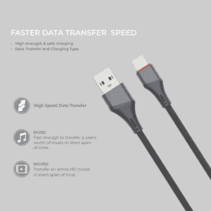Salpido Usb To Lightning Cable | 30 W | Compatible with iPhone | Gray | SDC 136