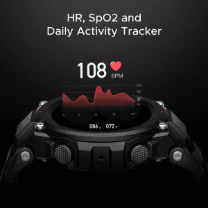 boAt Wave Force 3 BT Calling Smartwatch | GPS Position Tracking | Active Black