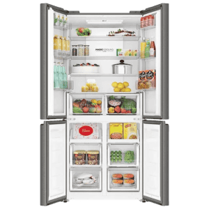 Haier Frost Free French Convertible Refrigerator | 520 L | Inox Steel | HRB-600IS-P