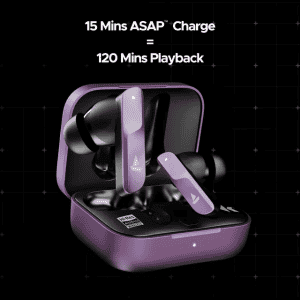 boAt Nirvana X TWS Earbuds | AI Noise Cancellation | IPX5 Water Resistant | Smoky Amethyst
