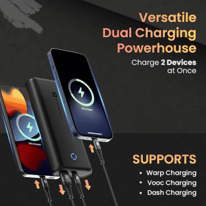 Portronics PowerPod 20K Advanced Power Bank | 20000 mAh | Black