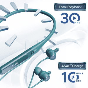 boAt Rockerz 255 Touch in Ear Neckband | Spatial Audio | Full Touch Controls | Teal Green