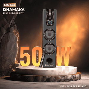 Lapcare Dhamaka Tower Speakers | 50W | Led Digital Display | Black