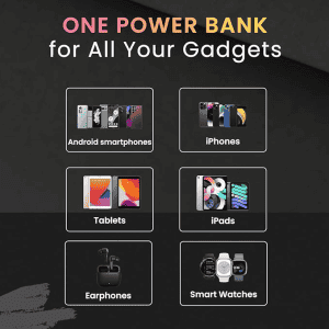 Portronics PowerPod 20K Advanced Power Bank | 20000 mAh | Black