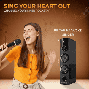 Lapcare Dhamaka Tower Speakers | 50W | Led Digital Display | Black
