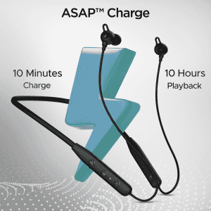 boAt Rockerz 109 Bluetooth Neckband | ENx Technology | Beast Mode | Active Black