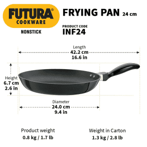 Hawkins Futura Nonstick Frying Pan | 24 cm | INF24