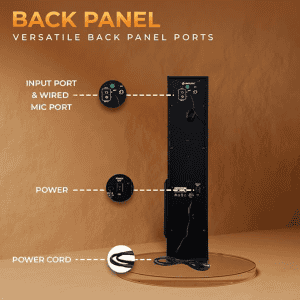 Lapcare Dhamaka Tower Speakers | 50W | Led Digital Display | Black