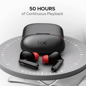 boAt Airdopes Ultra Plus TWS Ear Earbuds | Wireless Earbuds with 50 Hours | Midnight Black