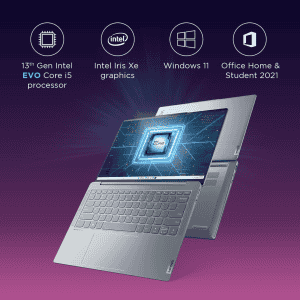 Lenovo Yoga Slim 6 Thin and Light Laptop | Intel Core i5 13th Gen 13500H |16 GB | 512 GB SSD | Storm Grey | 83E00004IN
