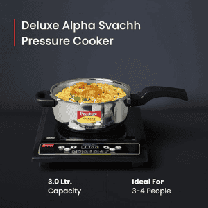 Prestige Svachh Deluxe Alpha stainless steel Pressure Cooker | 3L | 20248