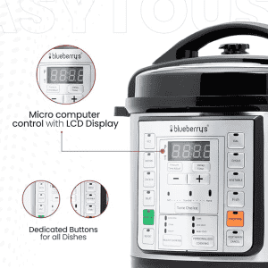 Blueberry’s Electric Pressure Cooker | Stainless Steel | 4 L | ‎BEPC 4