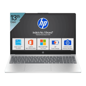 HP 15 Laptop |  Intel Core i3 13th Gen 1315U | 8 GB | 512 GB SSD |  Natural Silver | 15-FD0465TU