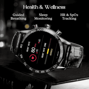 boAt Enigma Z40 Smart Watch | HD Display | IP67 | Black Leather