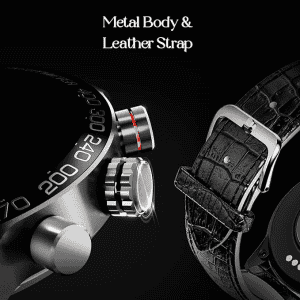 boAt Enigma Z40 Smart Watch | HD Display | IP67 | Black Leather