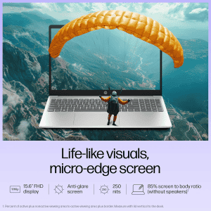 HP 15 Laptop |  Intel Core i3 13th Gen 1315U | 8 GB | 512 GB SSD |  Natural Silver | 15-FD0465TU
