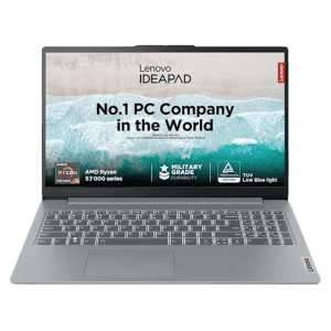 Lenovo IdeaPad Slim 3 Thin and Light Laptop | Ryzen 5 7530U | 8GB | 512GB SSD | Integrated AMD Radeon Graphics | Grey | 82XM00G1IN