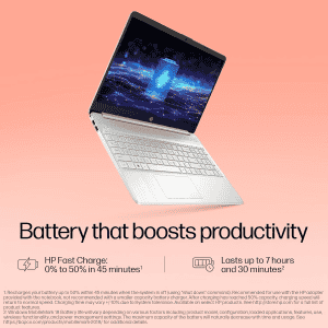 HP 15s Thin and Light Laptop | Intel Core i5 12th Gen 1235U | 8 GB | 512 GB SSD | Silver | 15S-FY5008TU