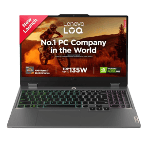 Lenovo LOQ Gaming Laptop | Ryzen 7  Core 8845HS  | 16 GB | 1 TB |  8 GB Graphics NVIDIA GeForce RTX 4060 | Luna Grey | 83DX000MIN