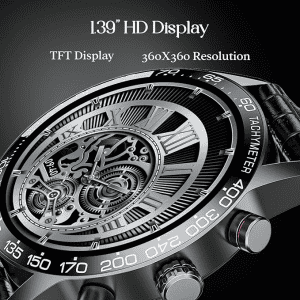 boAt Enigma Z40 Smart Watch | HD Display | IP67 | Black Leather