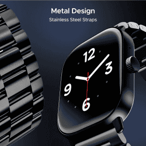 boAt Wave Spectra  Smart Watch  | AMOLED Display | Steel Black