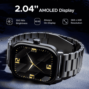 boAt Wave Spectra  Smart Watch  | AMOLED Display | Steel Black