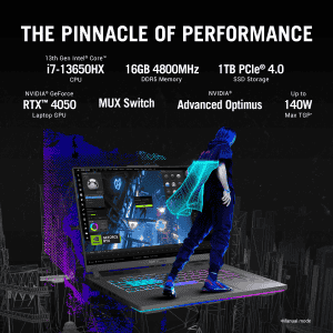 ASUS ROG Strix G16 Gaming Laptop | Intel Core i7 13th Gen 13650HX | 16 GB | 1 TB SSD | 6 GB Graphics NVIDIA GeForce RTX 4050 | Eclipse Gray | G614JU-N4200WS