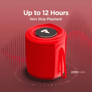 boAt Stone 358 Portable Bluetooth Speaker | 10W | IPX7 Water Resistant | Rose Red