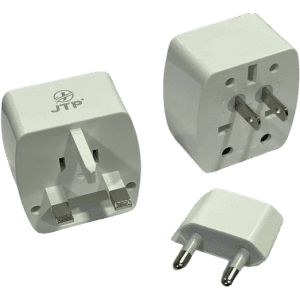 JTP Universal Plug 6AMAX Worldwide J4 Adaptor  | White