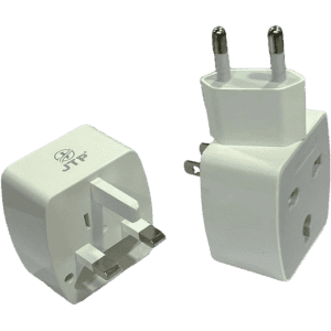 JTP Universal Plug 6AMAX Worldwide J4 Adaptor  | White