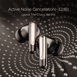 boAt Airdopes 161 ANC Elite | ASAP Charge & ENx Technology Bluetooth | Black