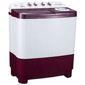 Voltas Beko Semi Automatic Top Load Washing Machine | 7.5 kg | 5 Star | White Maroon | WTT75DBRT