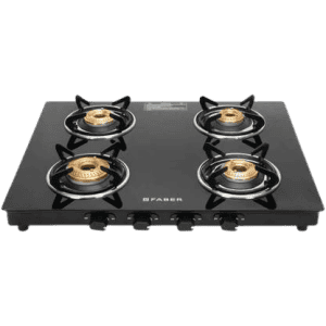 Faber Cooktop Spark 4BB BK Brass Manual Hob | 4 Burners | Black
