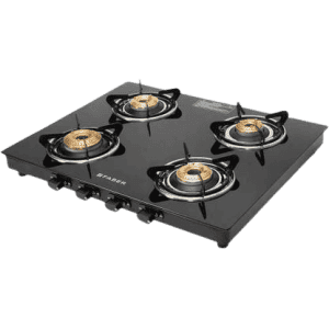 Faber Cooktop Spark 4BB BK Brass Manual Hob | 4 Burners | Black