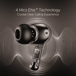 boAt Airdopes 161 ANC Elite | ASAP Charge & ENx Technology Bluetooth | Black