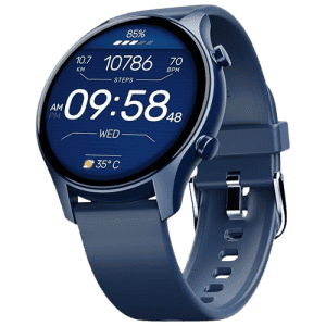 boAt Lunar Connect Plus Smart Watch | 1.43" (3.6 cm) AMOLED Display | Advanced Bluetooth Calling | Deep Blue