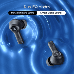 boAt Nirvana Iris EarBuds | upto 32 dB ANC | Crystal Bionic Sound | Crystal Black