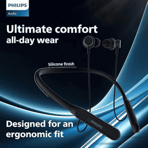 Philips Wireless In ear Neckband | 13mm | Deep Black | TAN1150BK/94