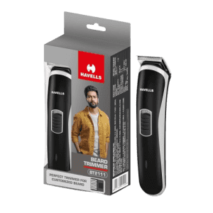 Havells Rechargeable Beard Trimmer | Zero Trim with 0.5 Mm Precision | Black | BT2111