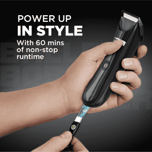 Havells Ballex Body Groomer | USB Type C Fast Charge | Black | BG3300