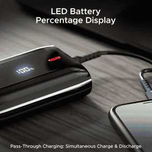 boAt EnergyShroom PB300 Air Pocket Size Power Bank  | 10000 mAh | 22.5W  | Carbon Black